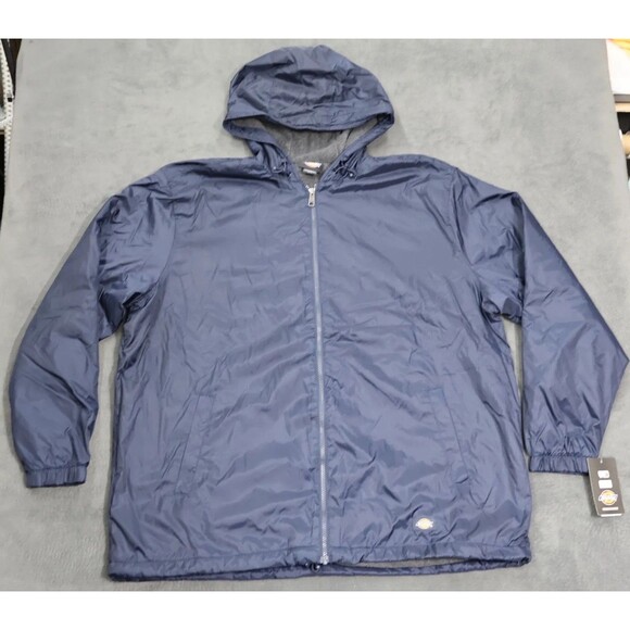 Dickies Other - Dickies Mens Fleece Lined Hooded Jacket XL Navy Blue Workwear Full Zip NWT